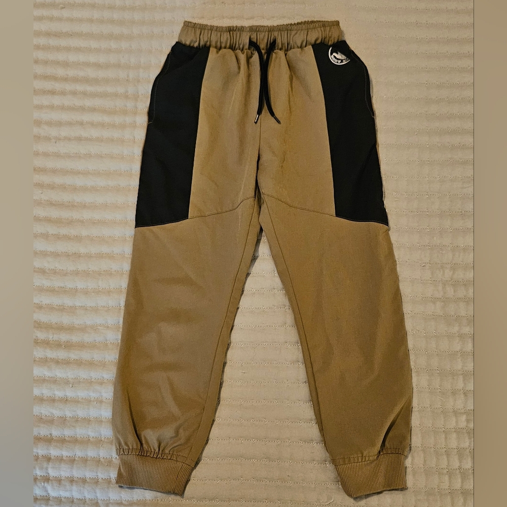 Kids Tan and Black Jogger Pants